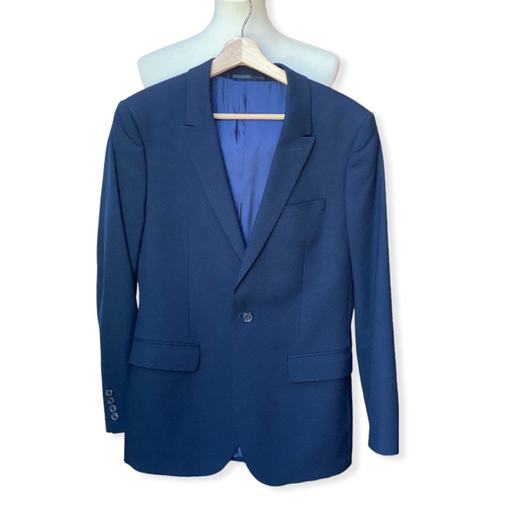 TOPMAN One-Button Textured Suit Jacket 38
